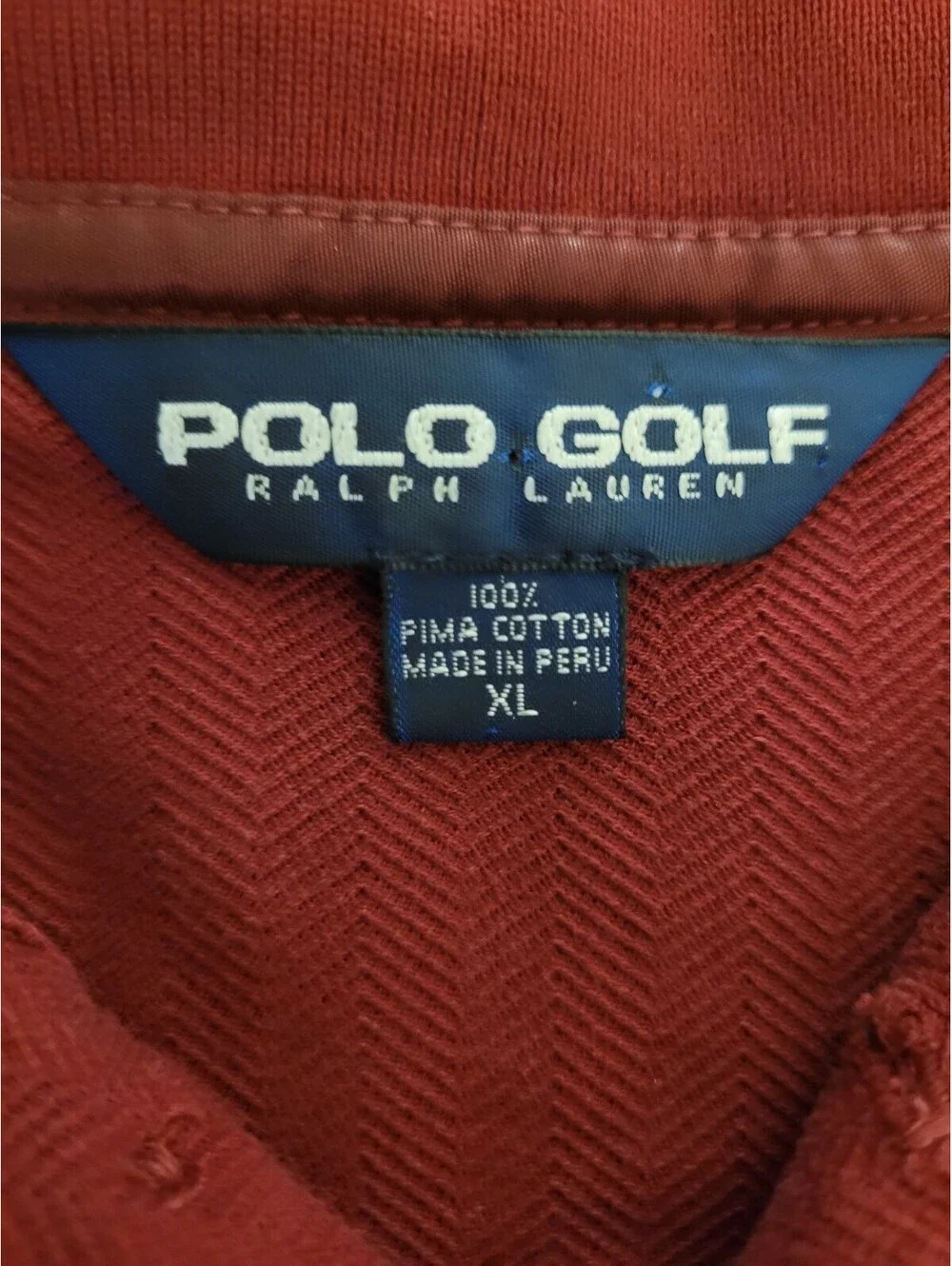 Polo Golf Ralph Lauren Pima Cotton Long-Sleeve Polo Shirt Men's XL Burgundy